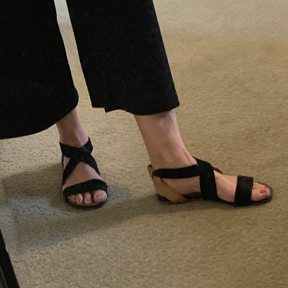 Steve Madden suede strap slip on sandals